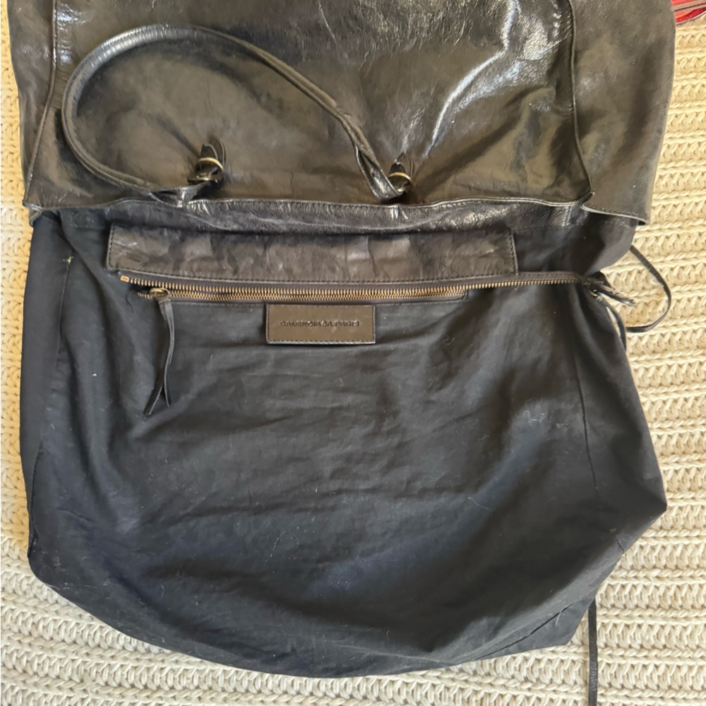Balenciaga Vintage A4 Tote Bag Black Leather Rare Model - Picture 14 of 16